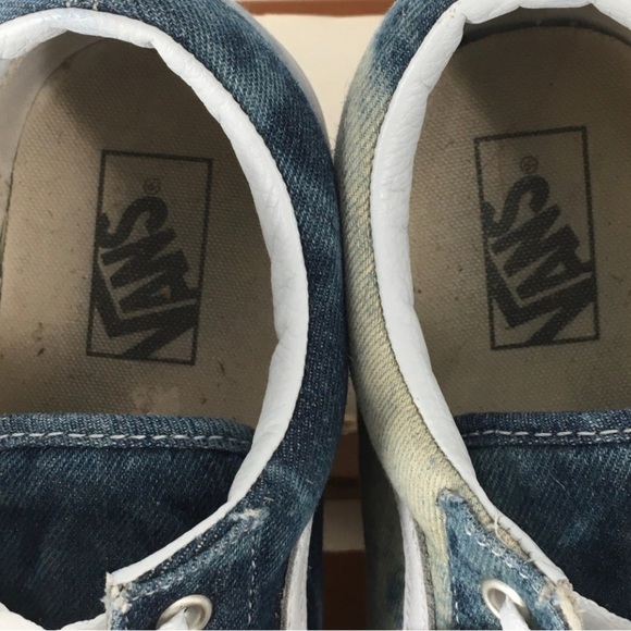 Vans Old Skool Denim Acid Wash Lace-Up Skate Shoes - Sz Men’s 10.5/ Women’s 12 - Picture 9 of 9